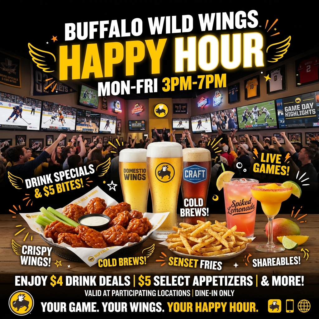 Buffalo Wild Wings Happy Hour Menu