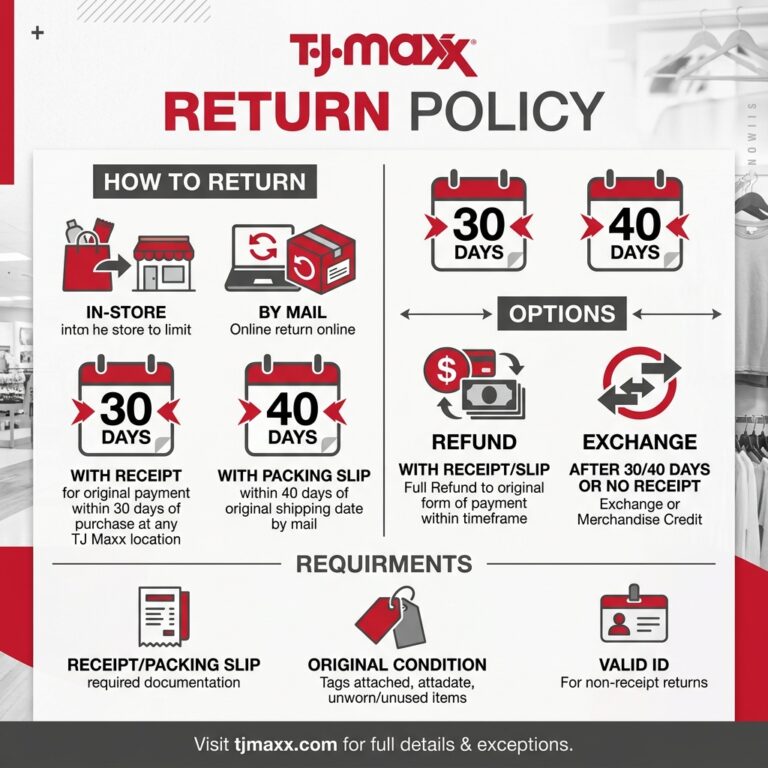 return policy of tj maxx