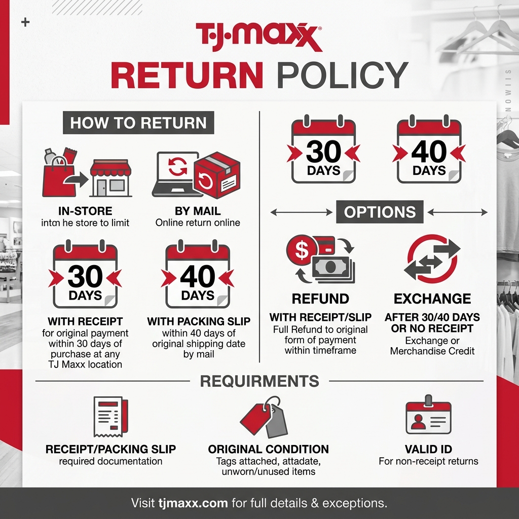return policy of tj maxx